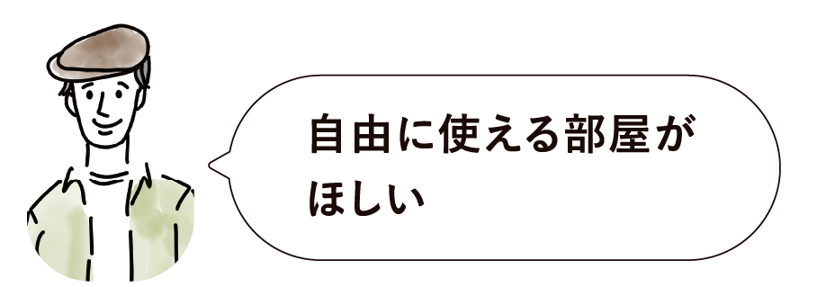 自由に使える部屋がほしい