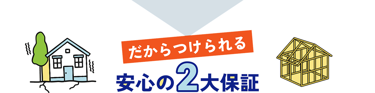 だからつけられる安心の２大保証