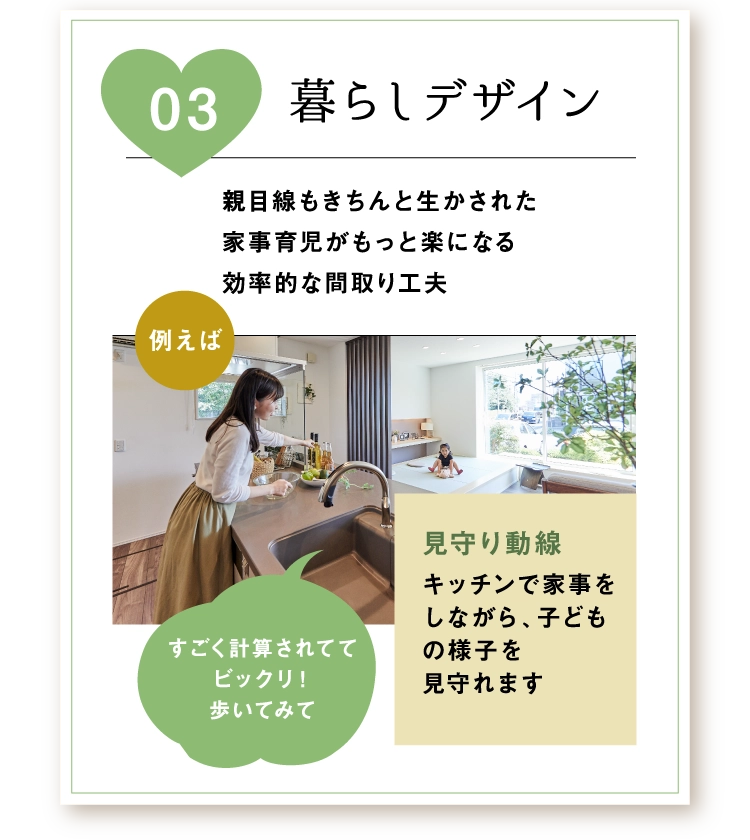 親目線もきちんと生かされた家事育児がもっと楽になる効率的な間取り工夫がある暮らしデザイン